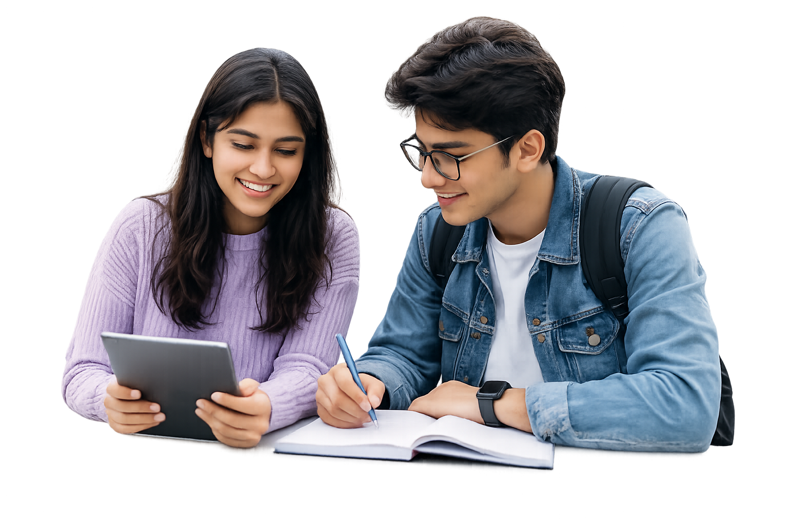 Students studying